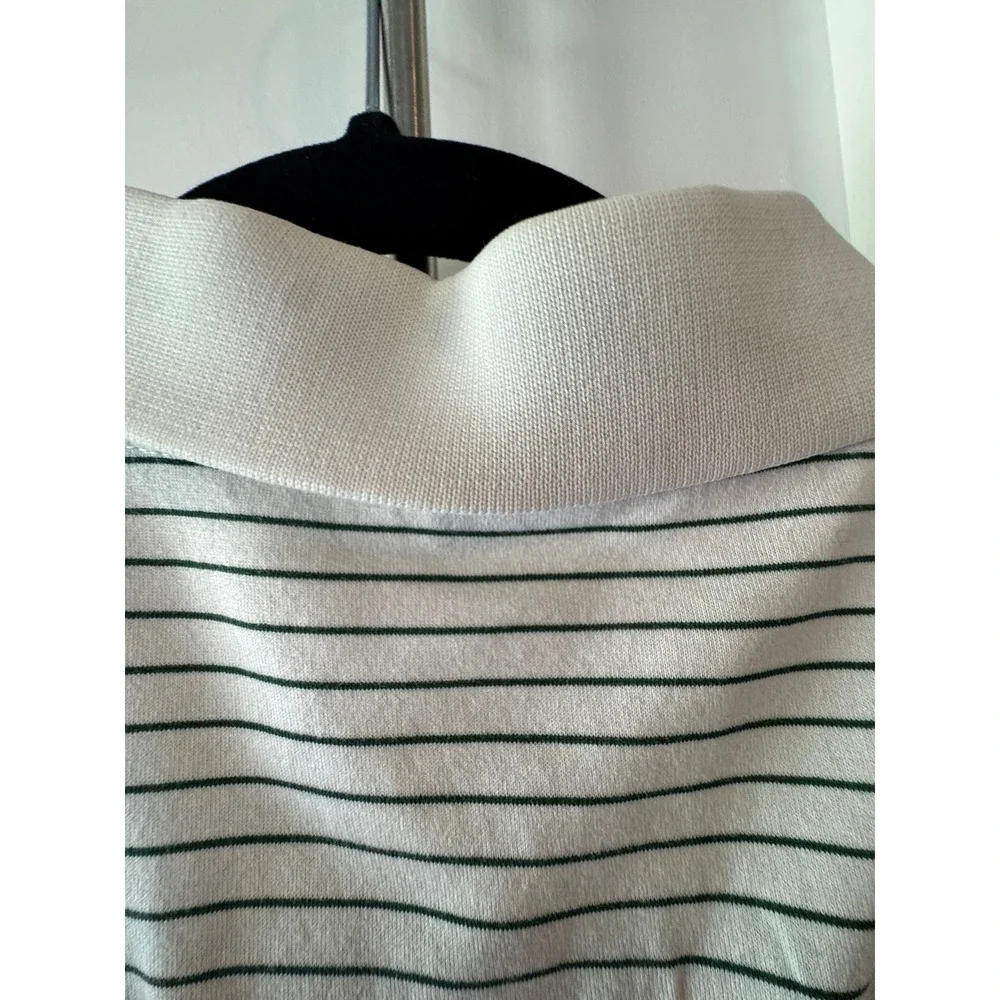 Augusta National‎ Golf Club Polo Shirt Mens XL White Green Striped Masters Logo